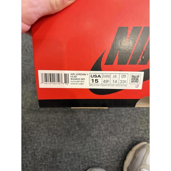 Size 15 - Jordan 1 Retro \'85 OG High Black White